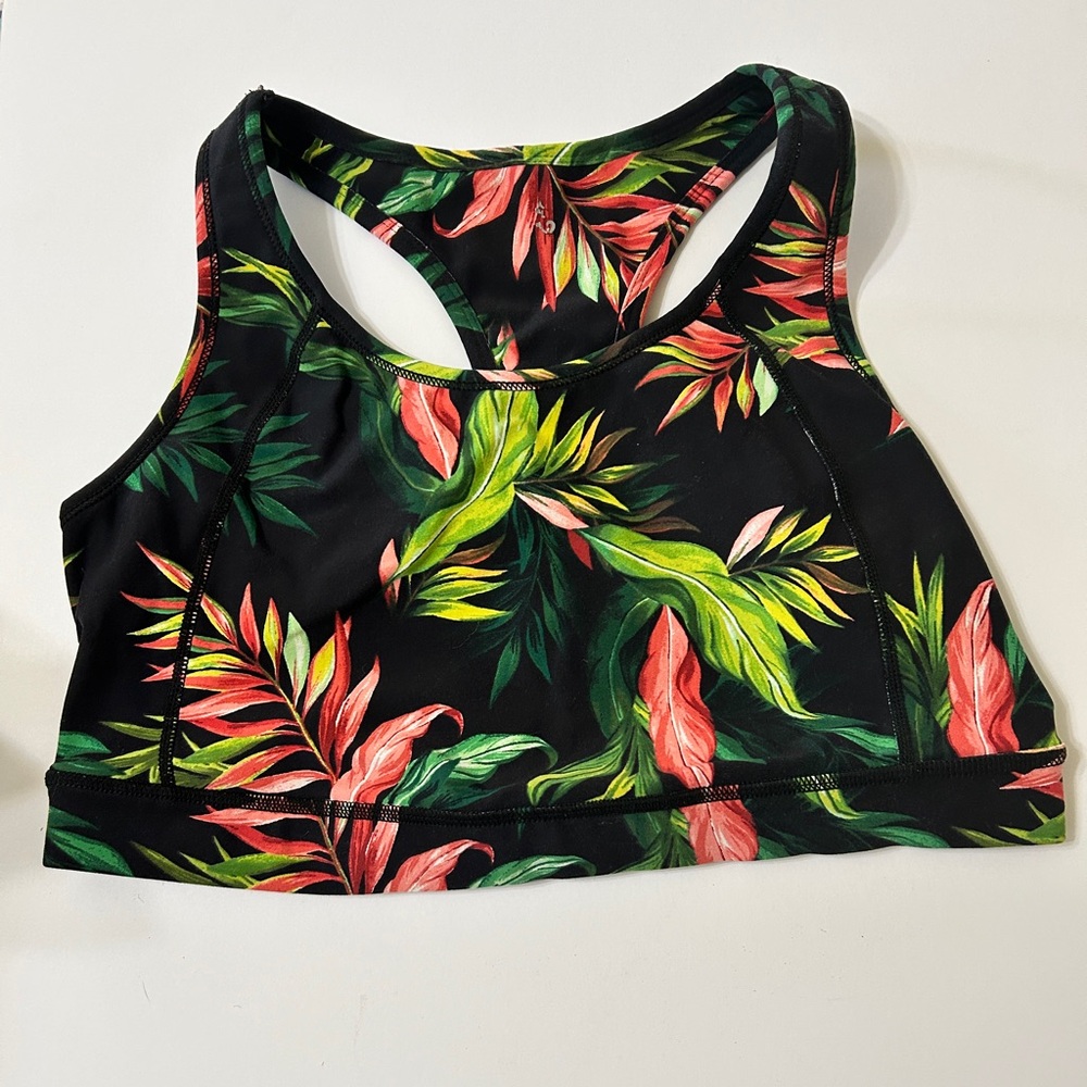 Tropical Print Sports Bra